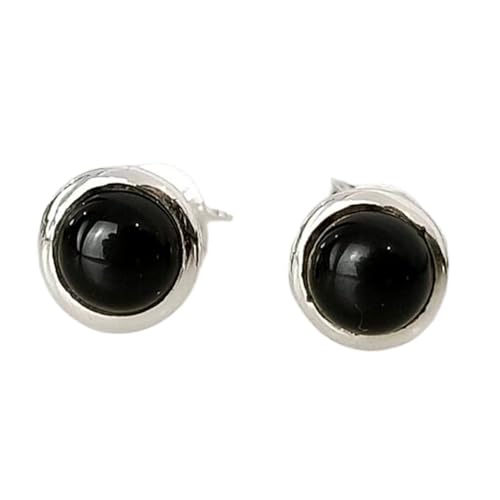 Onyx noir rare en boucle d'oreille argent : Un bijou d'exception pour sublimer votre style