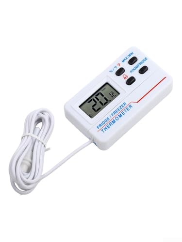 Termometro digitale per frigorifero, con monitor della temperatura da -50 °C a 70 °C, display LCD, sensore di conservazione del freddo per interni ed esterni