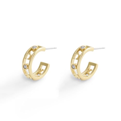 COACH Women's Signature C Open Hoop Earrings4