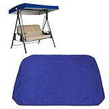 Outdoor Swing Canopy Replacement Cover 3 Seater 75x47x7/8'' Universal Patio Swing Cover,Waterproof Replacement Canopy Top Cover for Garden Swing Chair Patio Hammock(Color:Blue)
