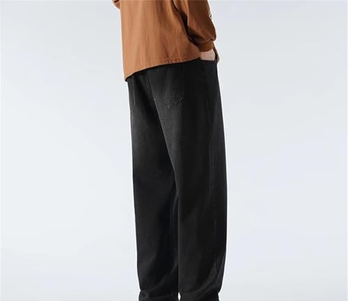 Men's Tall Jeans Extra Long Straight Leg Stretch Denim Pants Slim Thin Casual Elastic Waist Trousers4