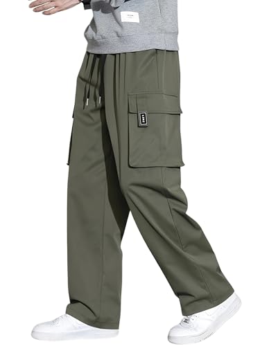 Image of POSHAX Casual Cotton Shorts for Men (Cargo 135 Olive Green-L)