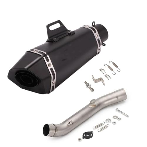 UMIXIRE Auspuffanlagen Für Kawasaki Z750 Z 750 2007-2014 Motorradauspuffanlagen Modifizierung des Mittleren Verbindungsrohrs Aus Kohlefaser-Schalldämpfer Schalldämpfer(Type C)