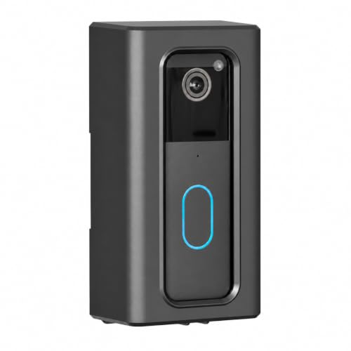 BFYTN Adhesive Mount Compatible with Ring Battery Doorbell Pro/Plus (2026 Release) No-Drill Mounting Bracket Cover Holder Not Block Doorbell Sensor Renter Friendly for Apartments, Matte Black