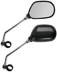 Espelho Retrovisor com Refletor para Bicicletas Urbanas, MTB Motos Visão Ampla Rotação 360° Alta Resistência, Antivibração, Ajuste Preciso Segurança no Trânsito, Acessório para Ciclismo e Motocicletas