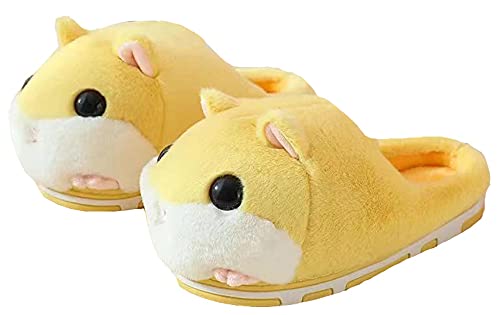 Womens Cute shoes Hamster slippers Animal Slippers Novelty Cozy Fuzzy Slippers Soft Plush Winter Warm House Shoes cotton slippers