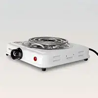 Fogareiro Elétrico Portátil Premium 1000W 1 Boca 110V Para Camping Viagem Narguilé Cozinha