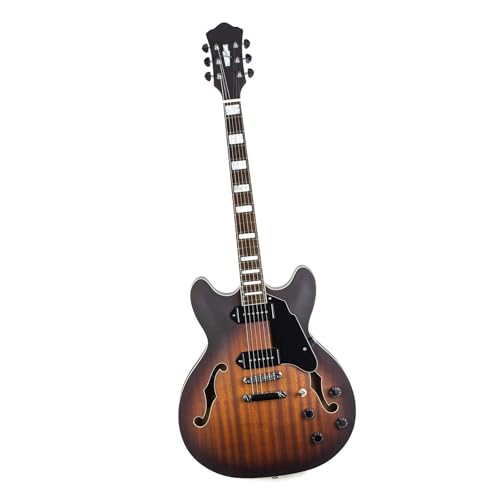 Guitare électrique semi creux micros P90 finition mate vintage