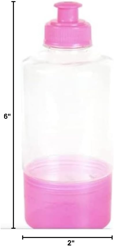 TDST Set of 4 Clear Water Bottles with Removable Snack Compartments, 13 oz. Bulk with bonus TDST Lua Swag
