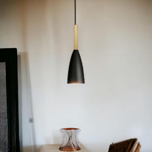 Image of GreyWings Modern Cone Black Aluminium Hanging Pendant Light Cord, Antique Decor,Bulb not Included, Pack of 4