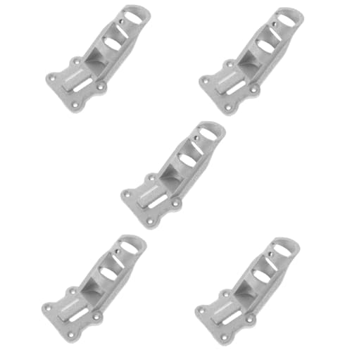 BESPORTBLE 5 Piezas Titular del asta de la Bandera Postes de Bandera Montar fijado Titular de la Bandera banderillas asta de Bandera Ajustable Soporte para asta de Bandera Aluminio Silver