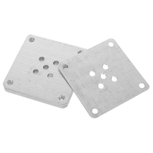 CHICAMPERA Placas de Montaje para Patas de Sofá de Hierro 8x8 Cm, 1.2 Mm de Grosor, 10 Piezas, Conectores Resistentes para Muebles, Accesorios de Reparación para Muebles de Hogar