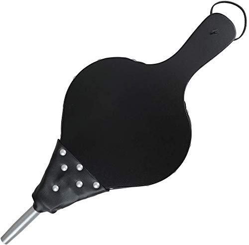 Ziang 1Pcs Black Wood Fireplace Bellows 16.9" X 7.5" Outdoor Cooking Fan Air Blower #TOP1