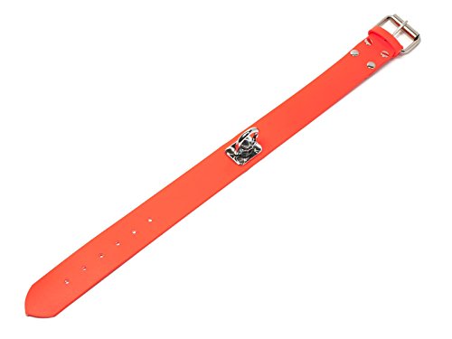 Mystique® Biothane Schweisshalsband 38mm neon orange 35-45cm