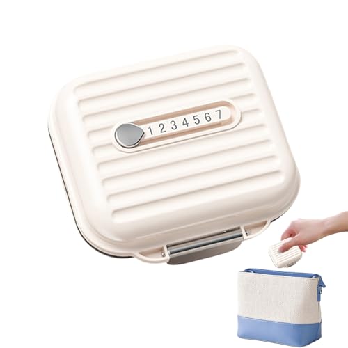 Pillendose für die Reise, tragbarer Tabletten-Organizer, kleine Medikamentenbox | Pillen-Organizer mit Abnahme für den täglichen Gebrauch, praktische Pillendose für Taschen, Zubehör