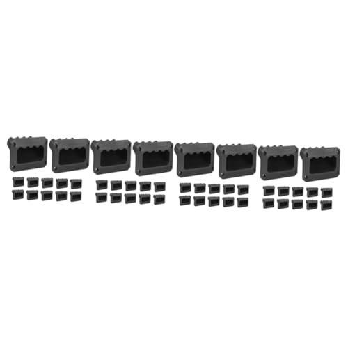 balacoo 4sets Speaker Handle Replacement Plastic Speaker Pulls for Cabinet (Black) 12pcs*4