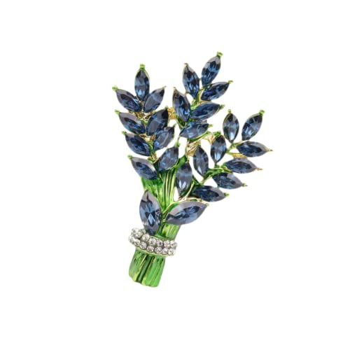 Mlepus Blue Lavender Vintage Bouquet Brooch Crystal Rhinestone Elegant Accessory Jewelry Women Brooches And Pins Fashion Jewelry Wedding Flower Jewelry Lapel Pins #TOP14
