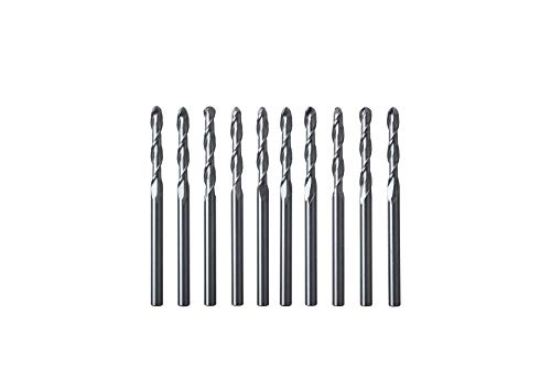 Ruhi B2010 2F Solid Carbide Ball Nose Up Cut CNC Spiral Router Bit with 1/8