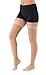 Absolute Support - Made in USA - Size Large - Thigh High Compression Stockings 20-30 mmhg for Woman and Man with Closed Toe - Over the Knee Compression Hose for Circulation - Beige