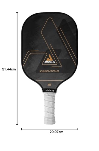 JOOLA Pickleball Essentials Paddle Pickleball-Schläger mit Fiberglas-Oberfläche, Polymer-Kern und USAPA-Zertifizierung - Ideal für Anfänger und Freizeitspieler, schwarz