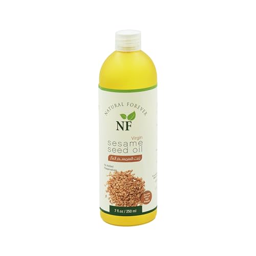 Natural Forever Virgin Sesame Seed Oil 250ml | 100% Pure & Natural | For Skin & Hair | Reduces Hair Fall | Moisturizing | Protect Skin From Sun Damage