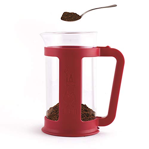 Image of Bialetti Coffee Press Smart, French Press for coffee or tea, borosilicate glass container, dishwasher safe, 1 ml - 34 Oz (8-cup), Red