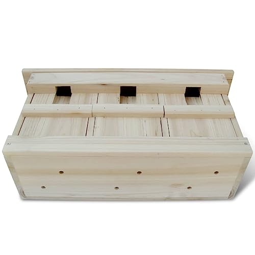 Nichoir pour moineaux et oiseaux de jardin en bois naturel de qualite - 4