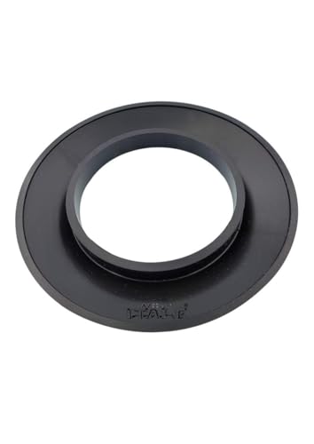 Rosette Farbe Schwarz aus E.P.D.M. für Rauchrohr Pelletofen Holz Gas Rosette Abdeckung für Rohre (Schwarz D80 mm)