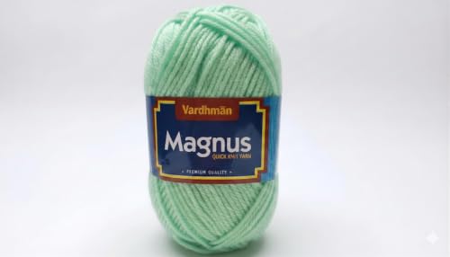 Image of Vardhman Magnus Knitting Yarn 100% Acrylic Bulky 4Ply Yarn (Pack of 1 Ball - 100g) - Knitting & Crochet Yarn for Winter Sweaters, Scarves, Blankets | Hypoallergenic, Hand Wash - Mint Green