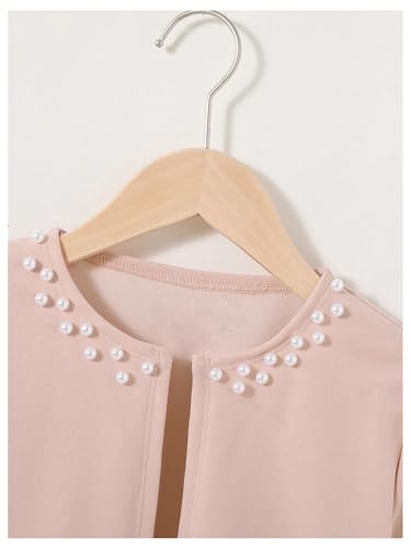 SweatyRocks Girl's Open Front Bolero Shrug Long Sleeve Elegant Cardigan3