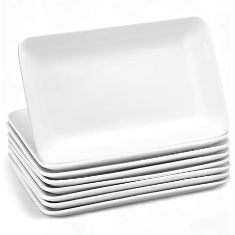 Irenare 8-Piece Rectangular Salad Plates Set Cover