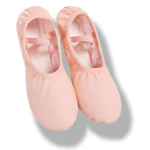 Zapatos Ballet Lona Elástica, Zapatillas Media Punta Ballet, Zapatillas Danza Lona, Cómodo y Antideslizante, con Correas Elásticas, para Mujer, Tallas 39