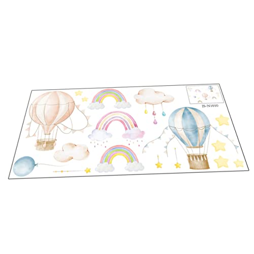 HAMPPLIES Pegatinas Luminosas Decoración De La Pared Del Bebé Globo Aerostático Pegatinas Calcomanías Para La Habitación De Los Pegatizas De Pared Para De Polivinilo
