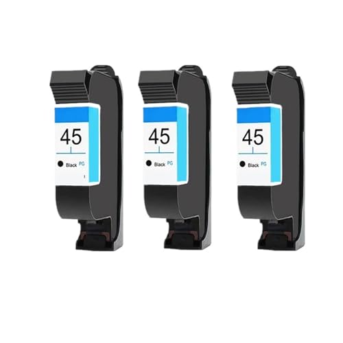 Cartouche d'encre 51645A 45 noire pour imprimante Deskjet 710c 815c 930c (Pack de 3)