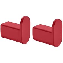 RANDOM Red Towel Hooks for Bathrooms Round Shower Hooks SUS304 Stainless Steel Wall Mount Coat Hooks.RD-96026-8RED
