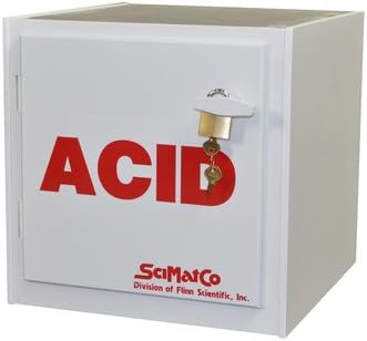 Scimatco SC5000 Polypropylene Acid Storage Cabinet, 6 X 2.5 L Bottle Capacity