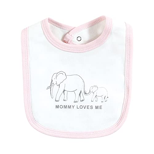 Image of Touched by Nature Unisex Baby Organic Cotton Bibs, Pink Peanut, One Size