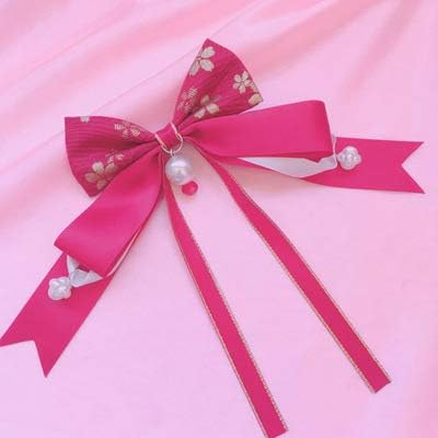 手作りのブロンズ刺繍ビッグボウとウィンドヘアバンド日本人の女の子着物ヘアピンヘアアクセサリー 赤い蝶ヘアピン 年末年始大決算