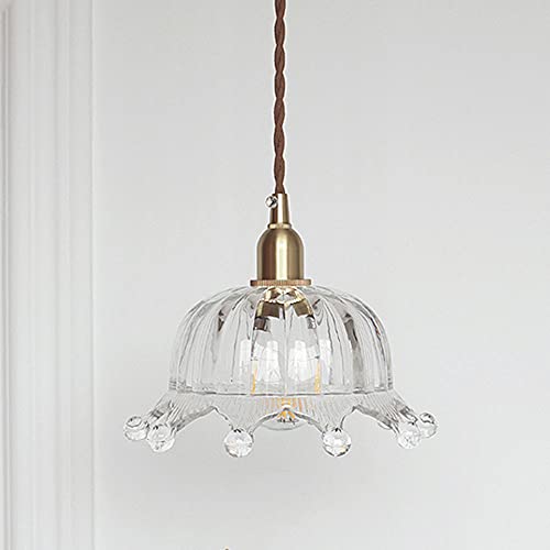 Suspension LED en laiton et verre ciselé pour un éclairage d'exception - 5