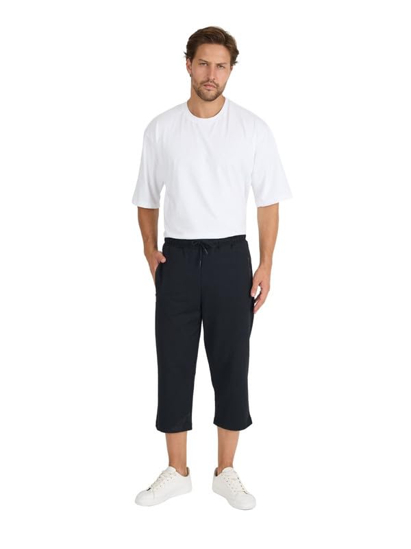 COMEOR Jogginghose Herren Kurz mit Reißverschlusstaschen Shorts Baumwolle Trainingshose - Kurze Sporthose Männer