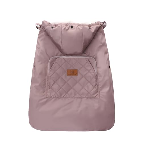 Funda de invierno para portabebés, cálida, universal, impermeable, para portabebés (rosa)