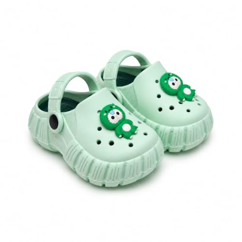 Image of GIMME ! Little Monkey, Toddler Clogs Slippers, 12 Months to 6 Years, Baby Boy, Waterproof, Lightweight, Cute Cartoon Fun Charms, Pink, Non-Slip Sole