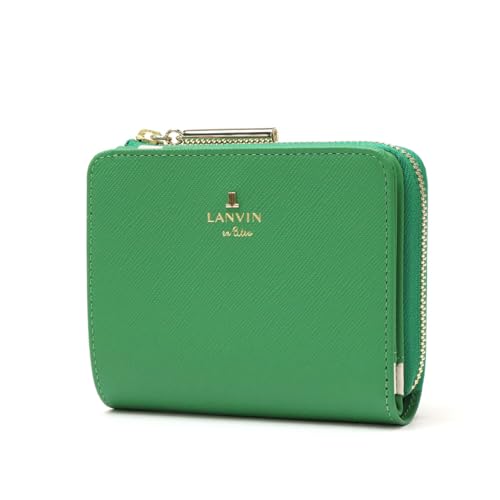 LANVIN en Bleu(ランバンオンブルー) リュクサンブールカラー 二つ折り財布 財布 カード入れ付き 札入れ レディース 482023 グリーン
