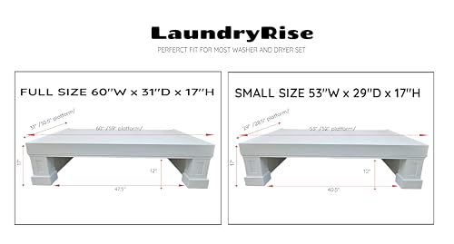 Generic Laundryrise Handcrafted Laundry Washer And Dryer Pedestal Raiser Platform Works With Most Of The Washers And Dryers Pair On The Market Additional Laundry Storage Made Out Of Solid Wood thumb #3