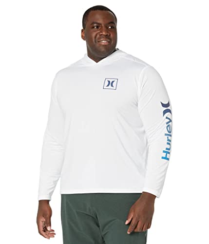 Hurley One & Only Icon Gradient Hybrid UPF+ t-shirt blanc manches longues 2XL