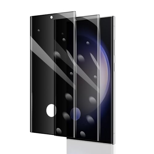 2 Stück Sichtschutz Schutzfolie für Samsung Galaxy S23 Ultra 5G, Anti-Spy Panzer Schutz Glas, Anti-Spionage Panzerfolie,...