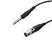 MMNNE 5FT 6.3mm 1/4inch Male Plug to Mini XLR-Female 3-Pin Cable Connector (Black 5FT)
