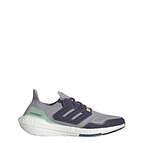 Vestibilità regolare Adidas Uomo Ultraboost 22 Running, Argento Halo/Blu Navy/Verde Lino, 7.5