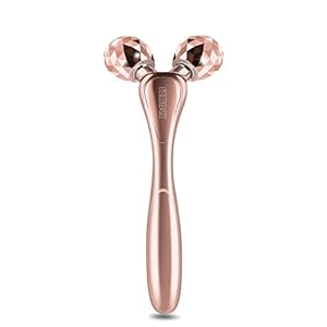 3D Facial Massager Rollers Facial Lifting Massager, Skin Care Face Body Massager Firming Tools for Body Relaxation Massage, Kneading, Body Slimming and V-shaped Face Lift, Anti-Wrinkle (Rose Gold)