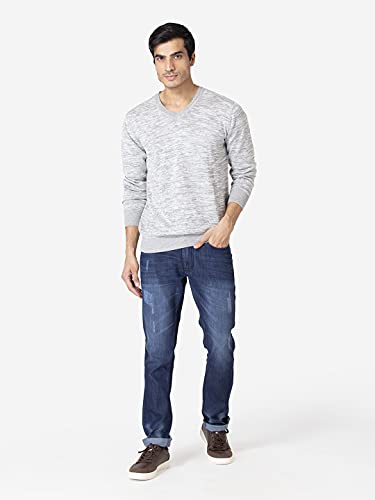 Image of Allen Cooper Solid Sweater for Men